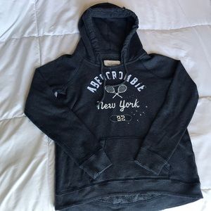 Grey Abercrombie and Fitch Hoodie Unisex